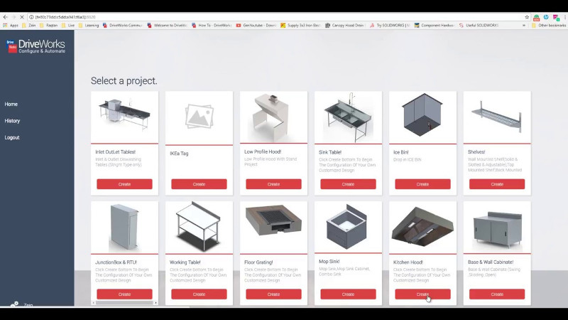 Navegación de DRIVEWORKS Live