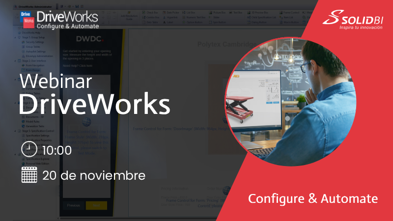 Automatización de diseños y configuración de productos con DriveWorks